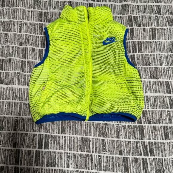 Nike Puffer Vest Reversible Jacket Blue Yellow Unisex Toddler Size 2T - Picture 2 of 2